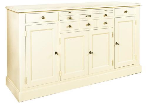 Beau meuble bas 4 portes en pin massif original