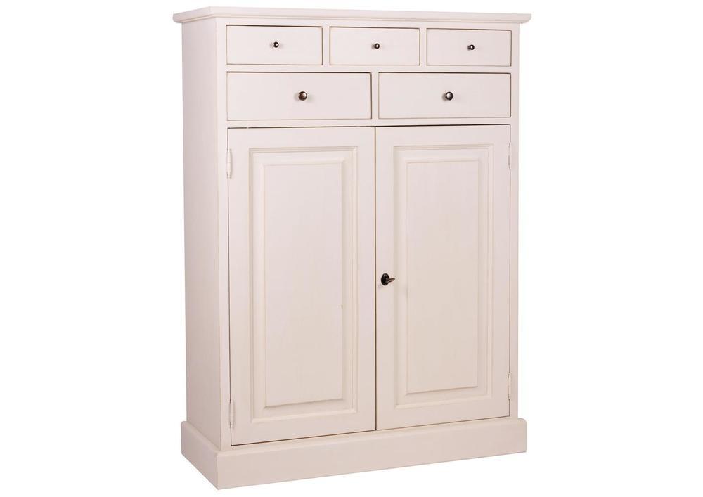 Meuble 2 portes 5 tiroirs en pin massif 1