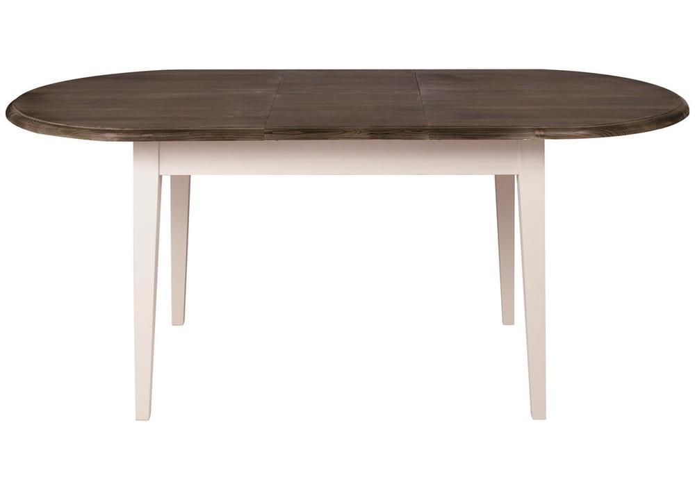 Table ovale en pin 1 allonge centrale 2