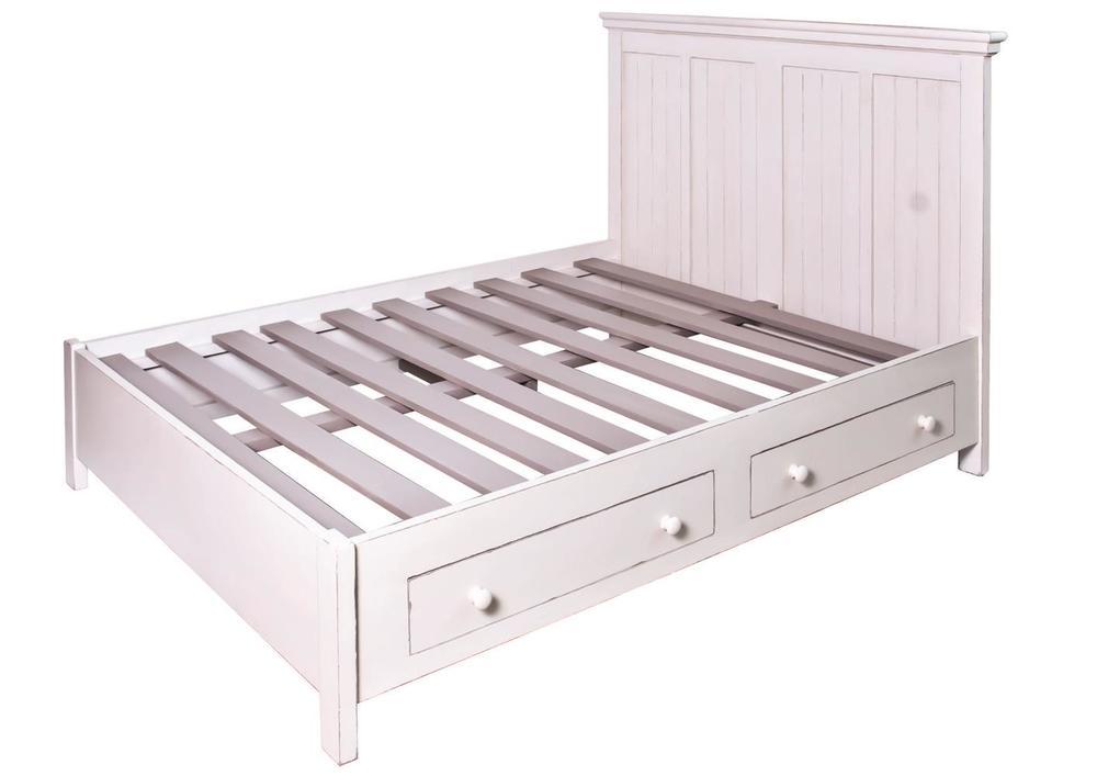 Lit en pin massif 2 tiroirs style cottage