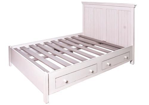 Lit en pin massif 2 tiroirs style cottage