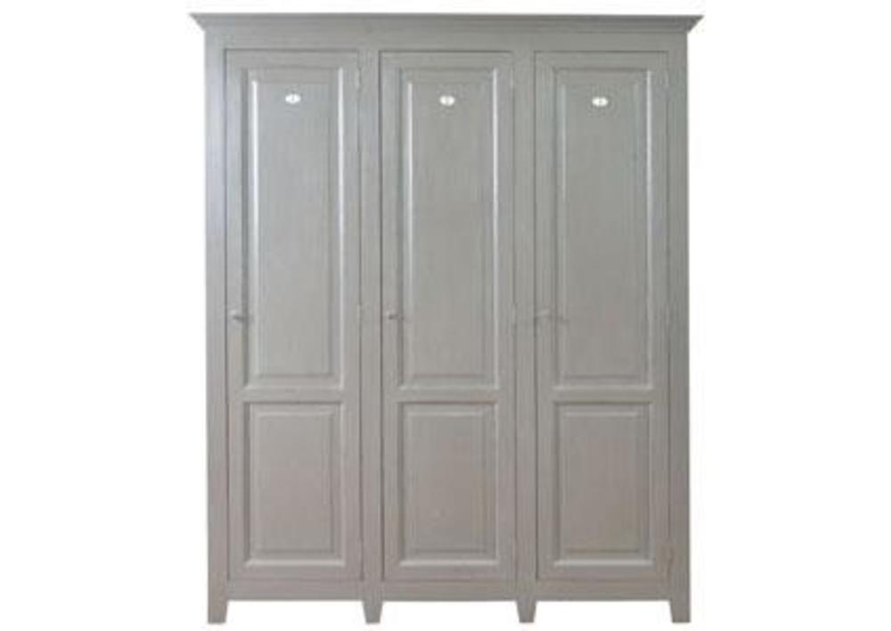 Armoire 3 portes en pin sur pieds
