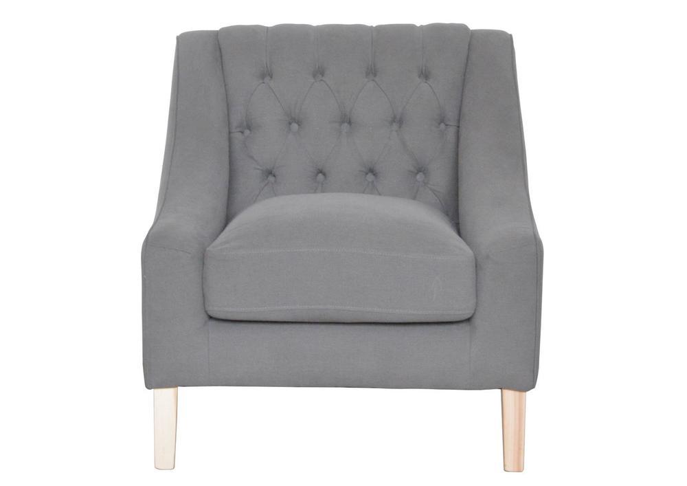 Charmant fauteuil en tissu gris