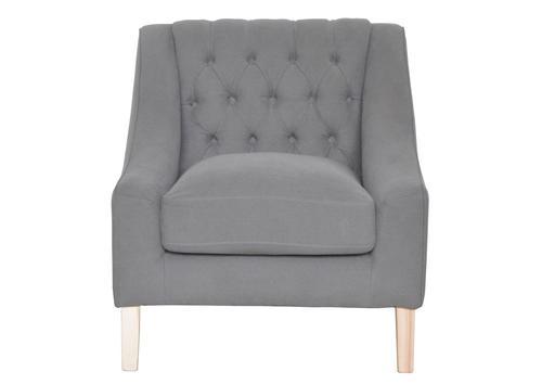 Charmant fauteuil en tissu gris