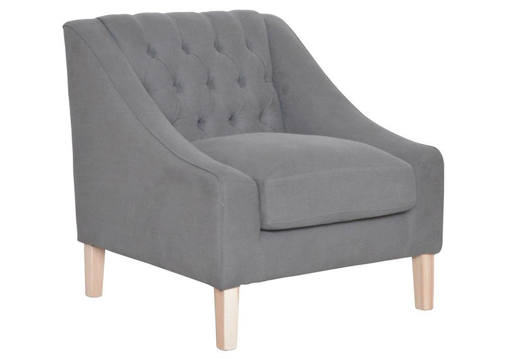Charmant fauteuil en tissu gris 2