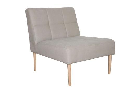 Chaise originale en tissu gris dossier bas
