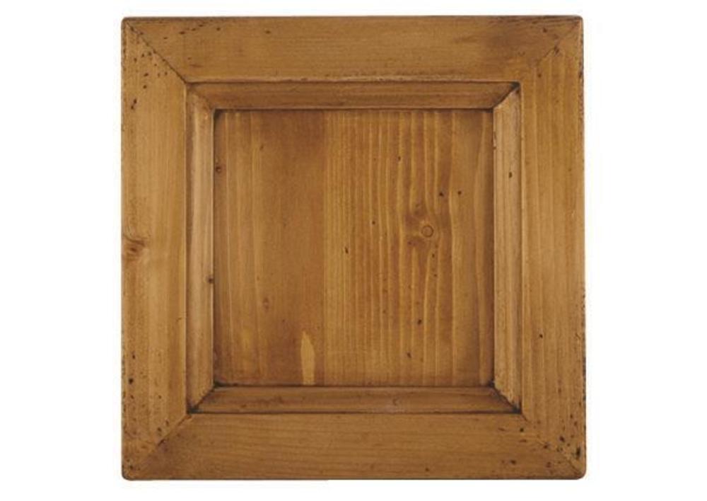 Table carrée originale pieds tournés en pin massif taupe 4