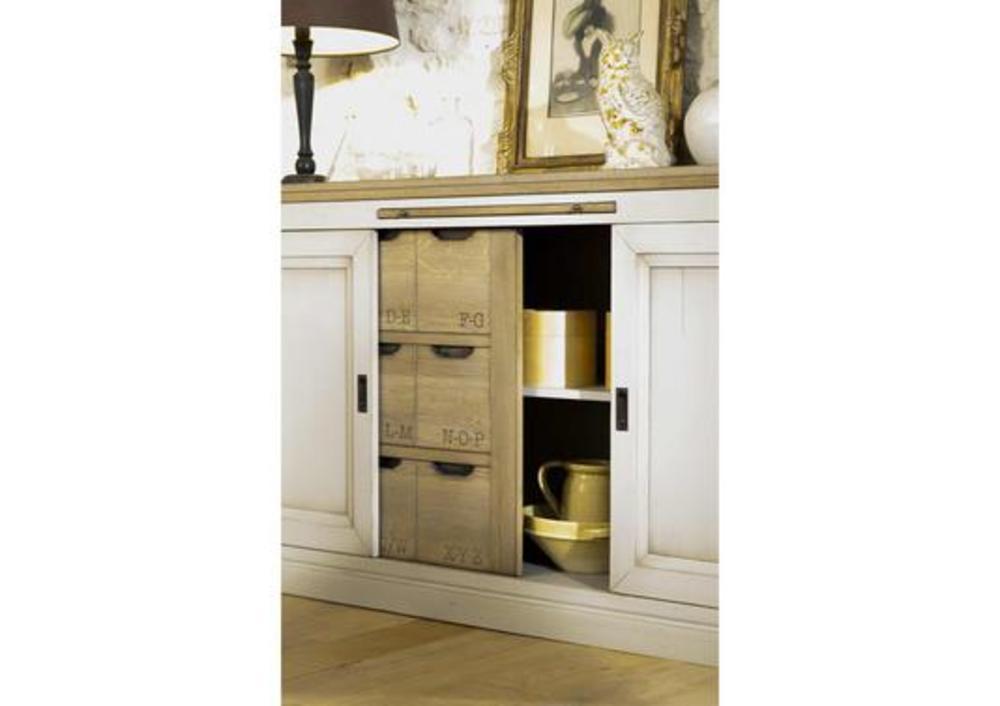 Bahut 2 portes coulissantes au charme campagnard 3
