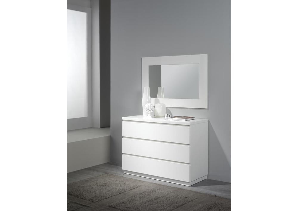 Commode 3 tiroirs laquée brun 2