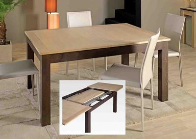 Table rectangulaire de 140 à 210cm, 2,3 ou 4 allonges