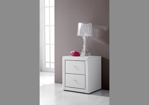 Chevet en pvc blanc 2 tiroirs