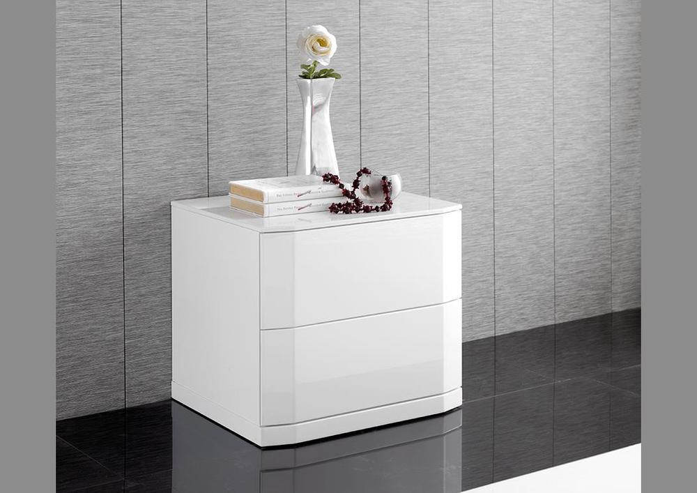 Chevet en pvc blanc 2 tiroirs 3