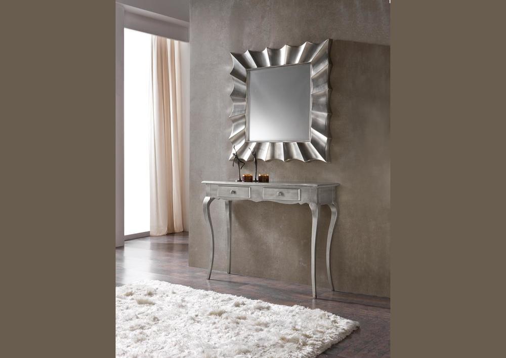 Miroir contemporain argenté