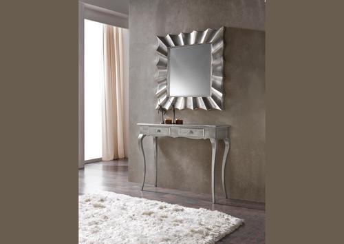 Miroir contemporain argenté