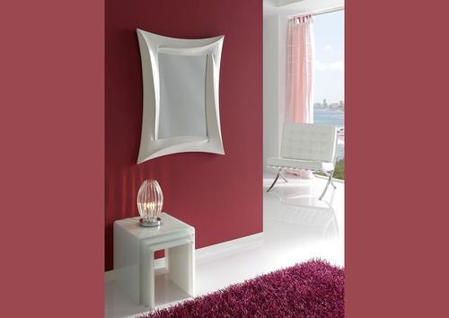 Miroir contemporain polyuréthane laqué blanc