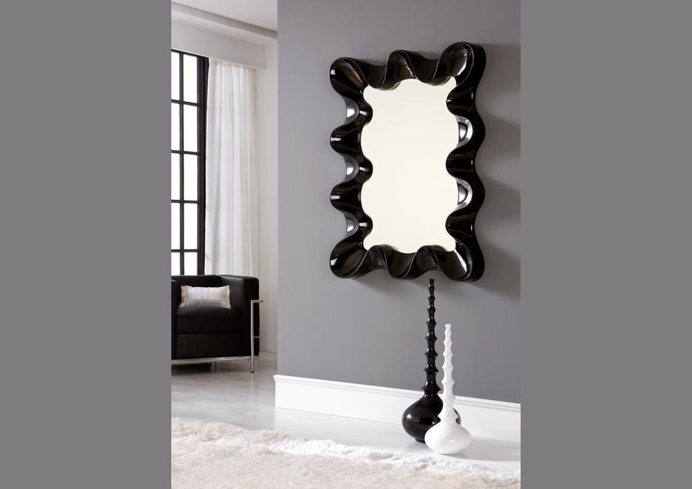 Miroir contemporain polyuréthane laqué blanc 2