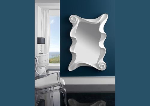 Miroir contemporain vertical laqué blanc