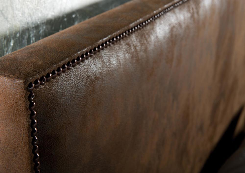 Lit contemporain en pvc marron avec lit coffre 3