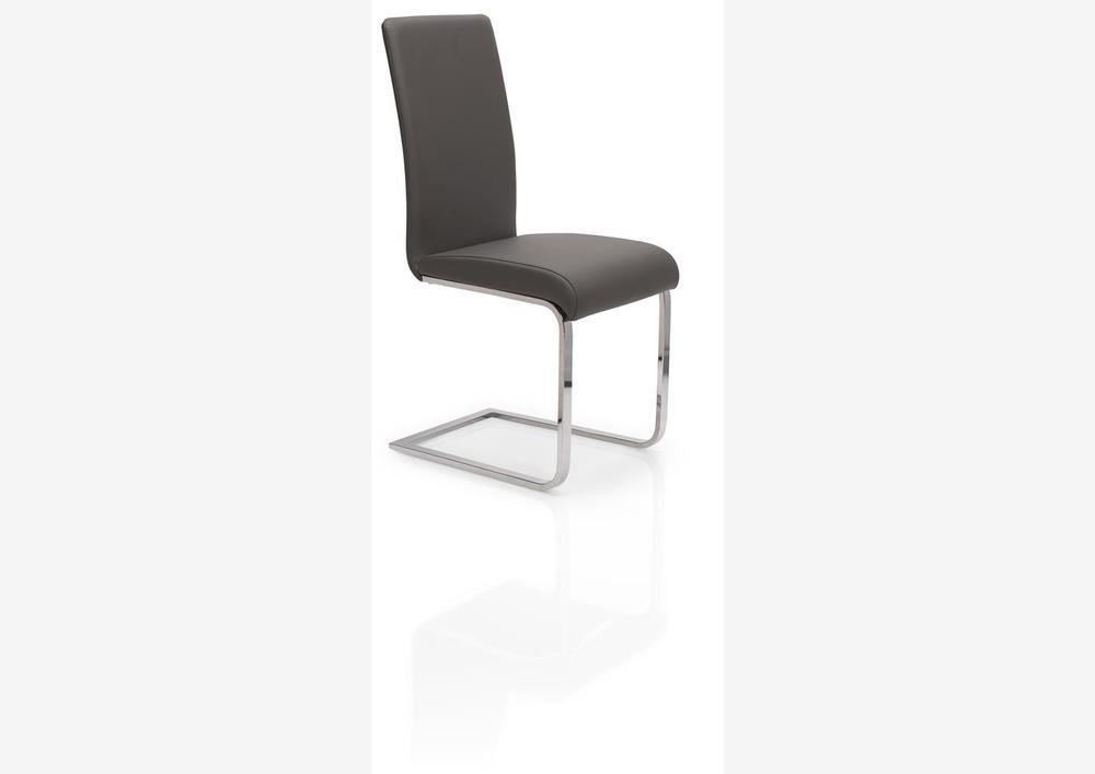 Chaise contemporaine en pvc noir