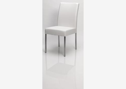 Chaise contemporaine 4 pieds pvc blanc