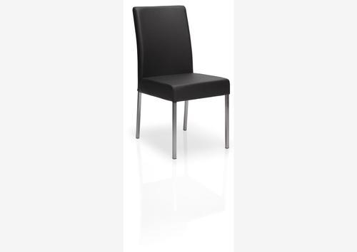 Chaise contemporaine 4 pieds pvc noire