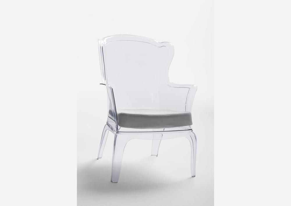 Chaise fauteuil design transparent 4