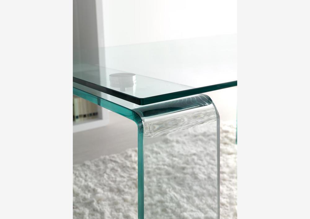 Table rectangle contemporaine en verre 2