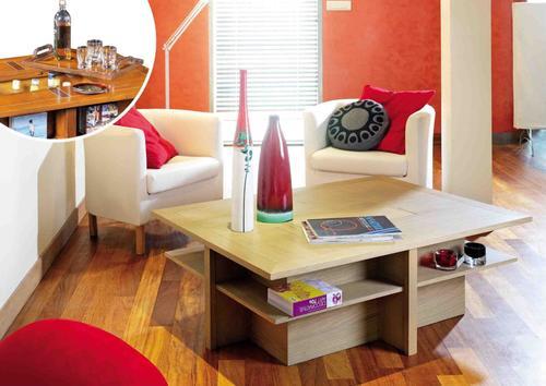Table basse bar et plateau amovible