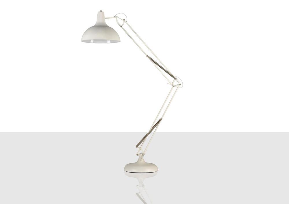 Lampe style atelier blanche