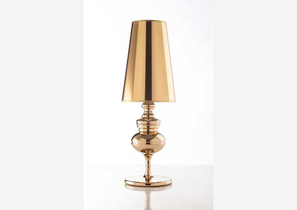 Lampe contemporaine forme orginale doré