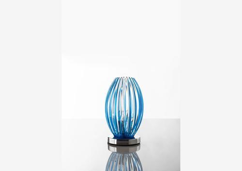 Lampe de table originale bleu