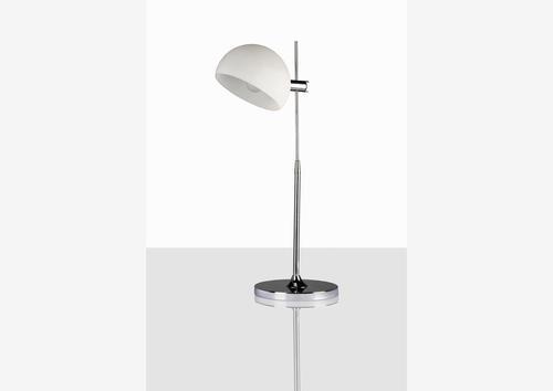 Lampe de table contemporaine en verre blanc