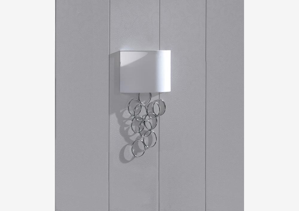 Lampe murale originale blanche et chromé