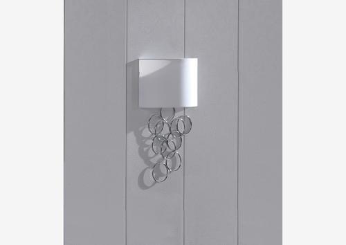 Lampe murale originale blanche et chromé