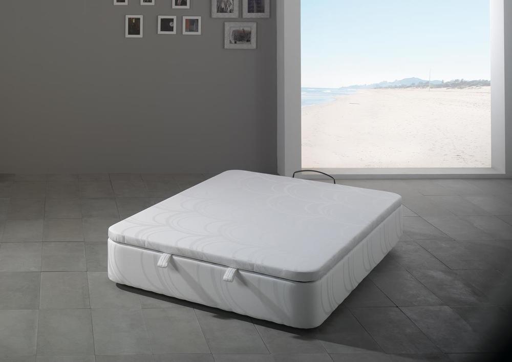 Sommier tapissier coffre avec décor 2