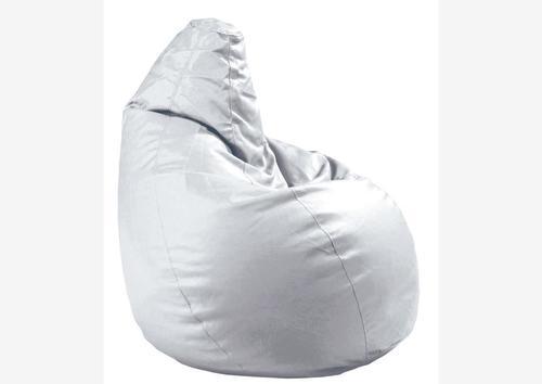 Pouf original en pvc argent