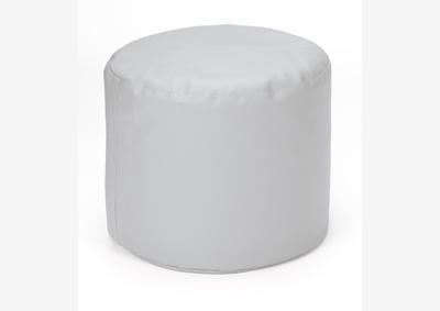 Pouf rond moderne argent