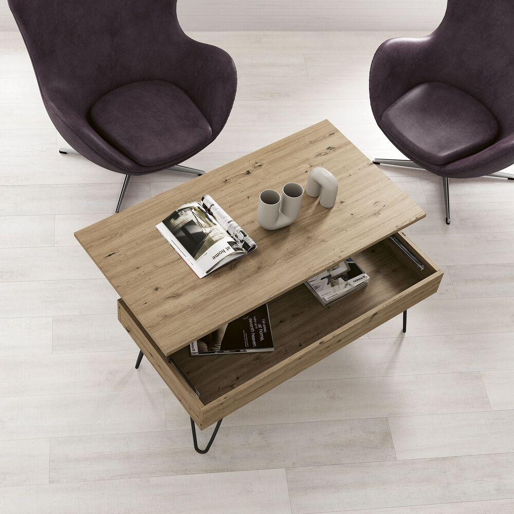 Table basse dinette pieds épingles métal 2