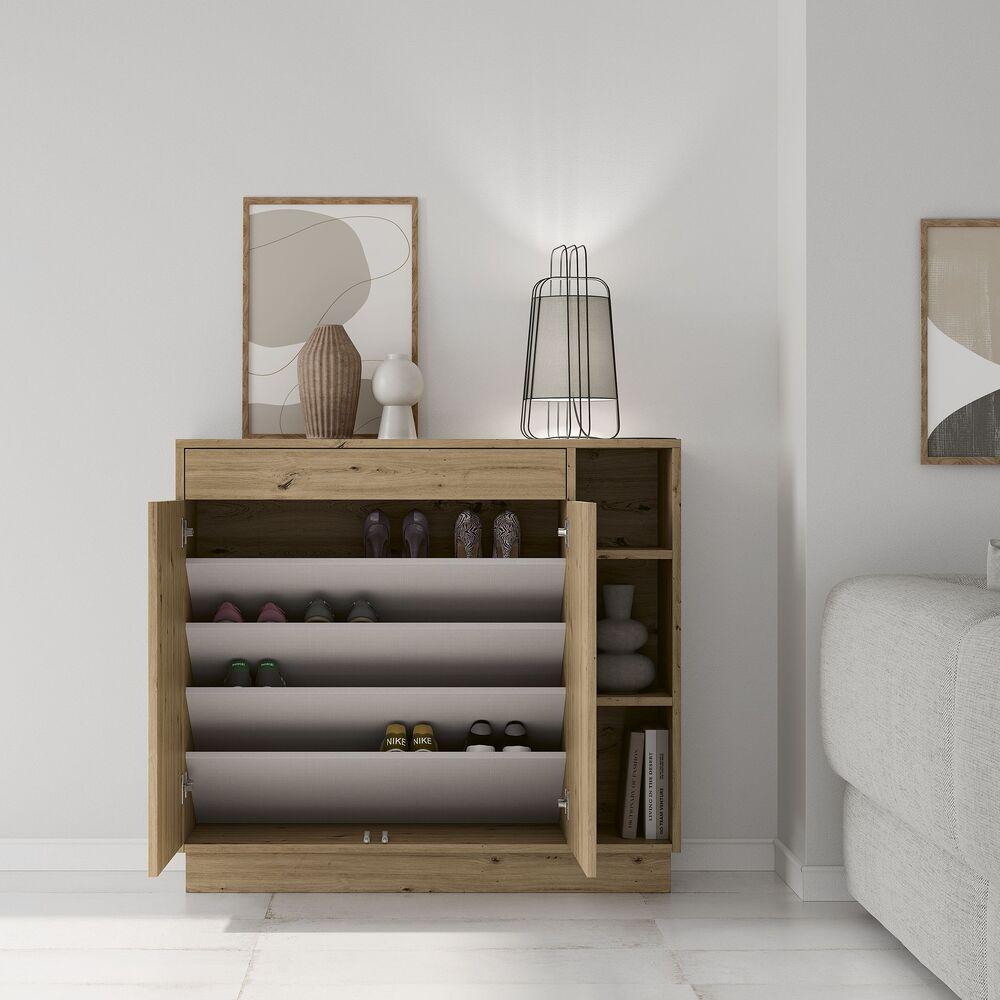 Meuble à chaussures avec niches de rangement  2