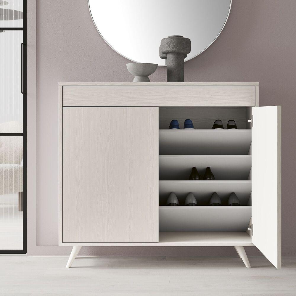 Meuble à chaussures scandinave finition bois ou laque  2
