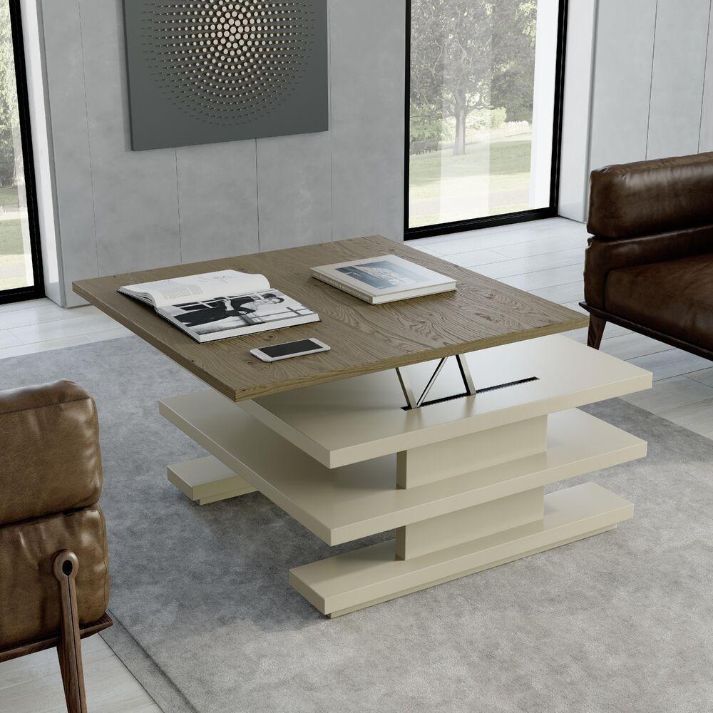 Table dinette carrée avec pied graphique 2
