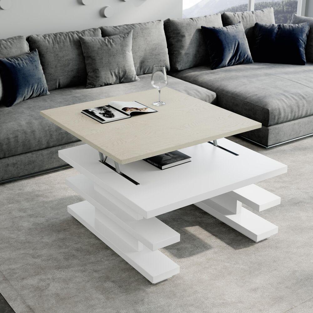 Table basse relevable carrée  2