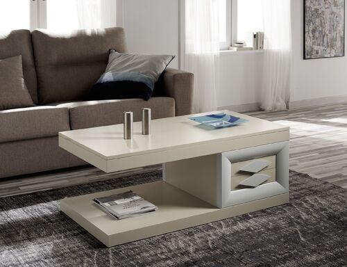 Table basse relevable avec tiroirs de rangement 