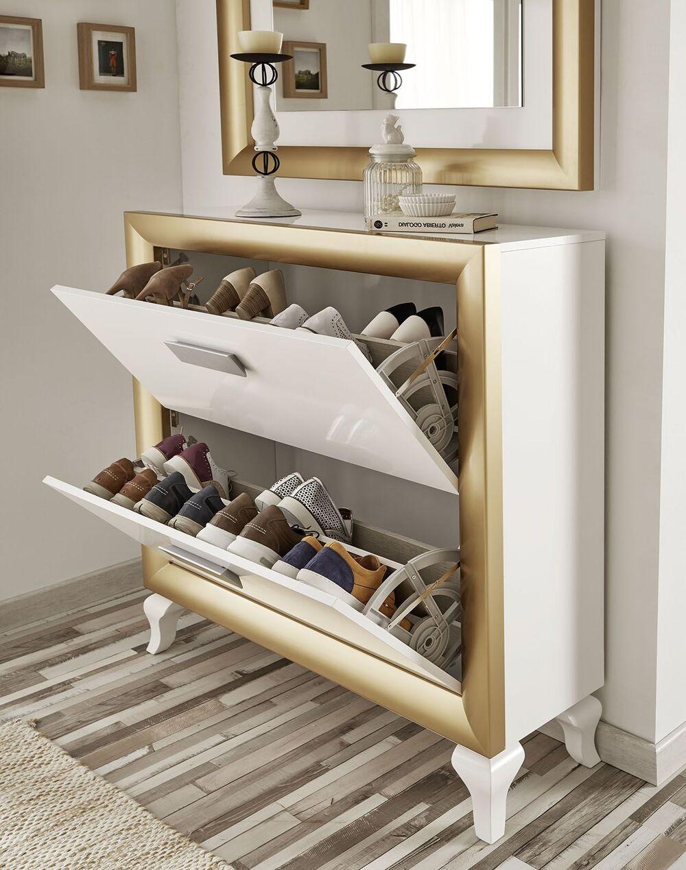 Meuble à chaussures contemporain avec pieds galbés 2