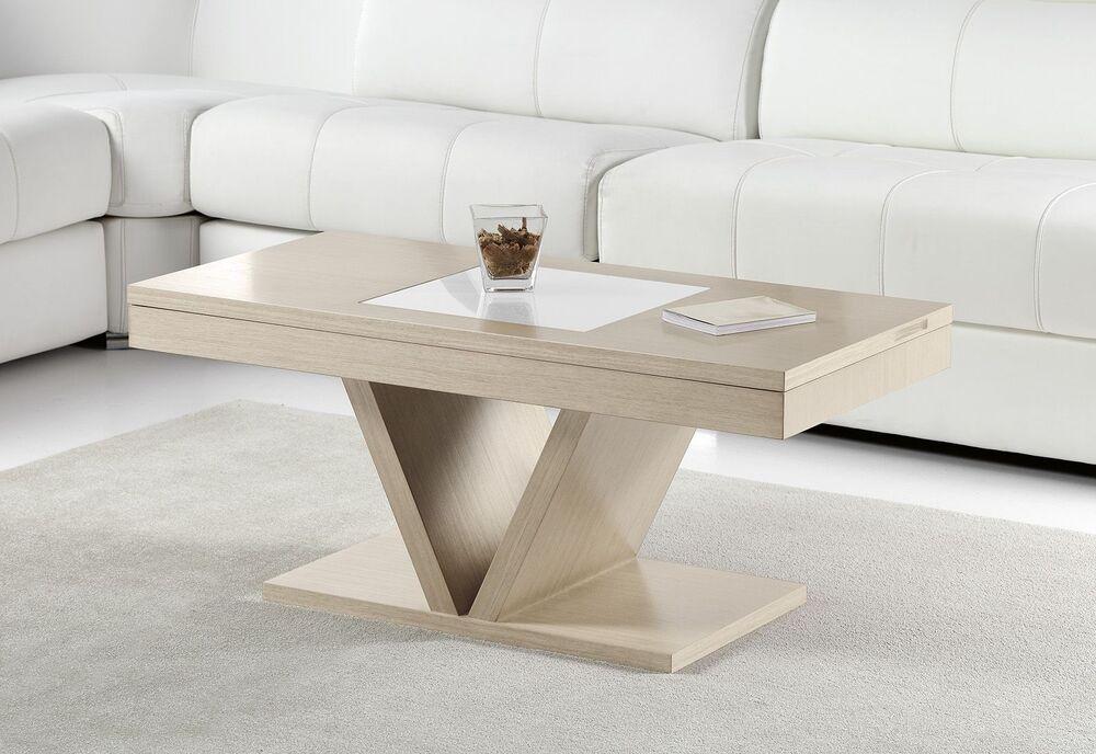 Table basse dinette pied central en V 