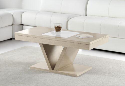Table basse dinette pied central en V 