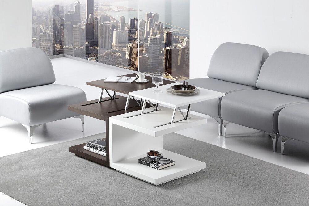 Tables basses modulables avec plateaux relevables 2