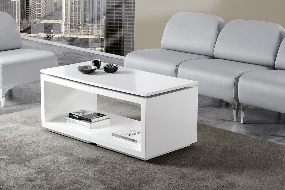 Tables basses modulables avec plateaux relevables 3