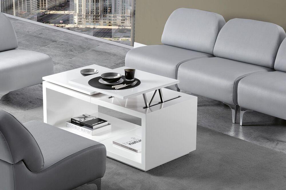 Tables basses modulables avec plateaux relevables 4