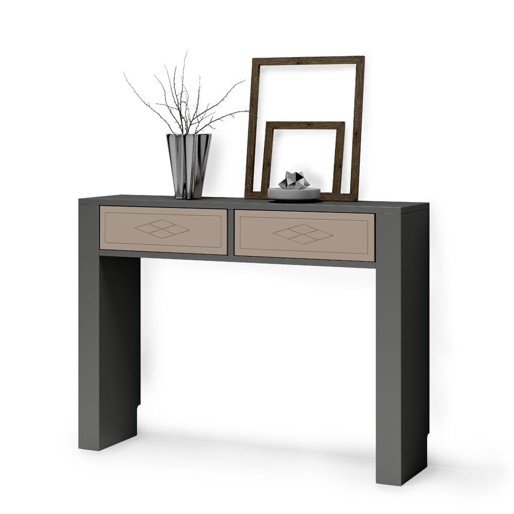 Console laquée 2 tiroirs 4